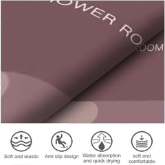 Get Naked Bath Mats, 35.4" X 23.6" Cute Absorbent Ultra Think Bathroom Rugs Non Slip Washable,Soft Irregular Shaped Cozy Bathroom Mat Quick Dry for Shower Floor Bathtub Shower Room Kitchen Decor