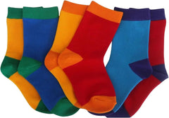 MIXIN ITUP Primary Colors Collection Socks - 3 Pair Pack - Fun Mismatch Multipack