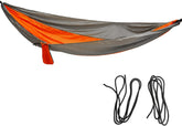 Silver gray orange outdoor camping with widened lanyard hanging swing portable hammock, suitable for various indoor activities, outdoor picnics, camping, etc