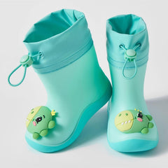 Baby Toddler Rain Boots Kids Lightweight Rain Boots for Boys Girls Waterproo𝐟 Comfortable Kids Rain Boots Dinosaur