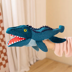 Dinosaur Hand Puppets with Movable Mouth Kids Adults Plush Stuffed Animal Hand Puppets Toys Plush Animal Interactive Toys for Role Play Storytelling Show Theater
