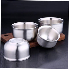 Double Insulated Stainless Bowl Instant Noodles Bowl Metal Kitchenware for Rice Soup 11.5cm