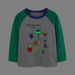 Boys Girls Toddler Cotton T-Shirt | Funny Graphic Long Sleeve Tee | Soft Round Neck Pullover Top Casual Undershirt