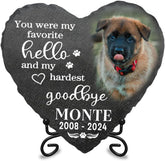 Famtitrendz Personalized Forever in Heart Dog & Cat Memorial Stone - Pet Loss Commemorative Gifts