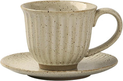 160ML Ceramic coffee cup and plate set Japanese rough pottery retro simple European coffee cup for office home-(Single Cup) - Blue