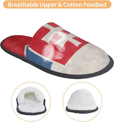 Slovak Flags House Slippers Plush Women Men Indoor Outdoor Home Shoes
