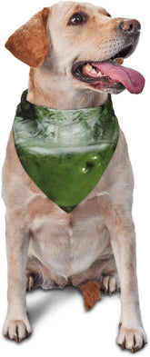 Gator Lurking Green Dog Bandana Pet Scarf Accessories for Small Medium Dogs Cats Photo Prop, Triangle Pet Bandanas Adjustable Puppy Bib Washable Dog Kerchief Puppy Neckerchief
