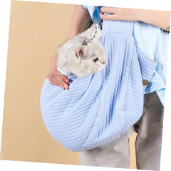 Sosoport Reusable Pet Sling Carrier Bag for Dogs and Cats Portable and Convenient Shoulder Backpack for Travel Hiking and Outings Lightweight Pet Sling Bag Front Pocket for Personal Items