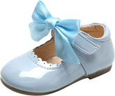 Toddler Flower Girl Dress Shoes Patent Bow Mary Jane Ballet Flats Wedding Party School Mary Janes Shoes for Girls