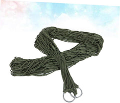 2pcs Outdoor Leisure Nylon Hammock Portable Mesh Sleeping Swing Bed for Camping Hiking and Picnics Army Green Durable and Breathable Design
