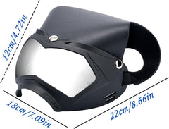 Dog Sunglasses, Dustproof UV Protection, PC, PU Shock-Resistant Pet Helmet, Adjustable Strap, Removable Accessories, Perfect for Outdoor Camping, Hiking, Beach, and Pet Travel Adventures, 18x12cm