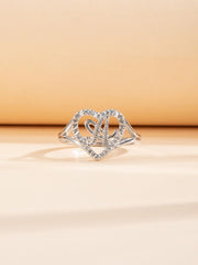 Heart Shaped 26 Letter Ring Women Daily Life Fashion Style