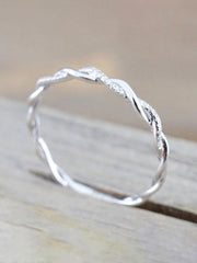 Elegant Cubic Zirconia Ring Women's Wedding Engagement Band Jewelry Gift