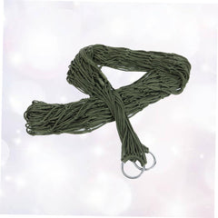 2pcs Outdoor Leisure Nylon Hammock Portable Mesh Sleeping Swing Bed for Camping Hiking and Picnics Army Green Durable and Breathable Design