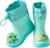 Baby Toddler Rain Boots Kids Lightweight Rain Boots for Boys Girls Waterproo𝐟 Comfortable Kids Rain Boots Dinosaur