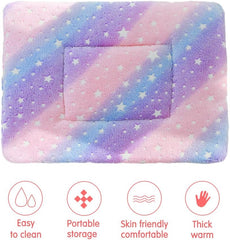 Dog Bed Mat–Soft & Comfortable Puppy Kennel Pad for Crate–Durable Crate Bed & Mat for Dogs & Cats–Ideal for Crate Use (Blue-cat, S:19x13inches, Suit 13 lb Pets)