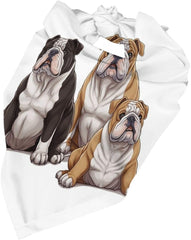 English Bulldogs Dog Bandana Pet Scarf Accessories for Small Medium Dogs Cats Photo Prop, Triangle Pet Bandanas Adjustable Puppy Bib Washable Dog Kerchief Puppy Neckerchief