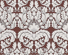 CONCORD WALLCOVERINGS ™ Metropolis 2, Urban Graphic Stripes Floral Plain Light Brown Wallpaper Sample