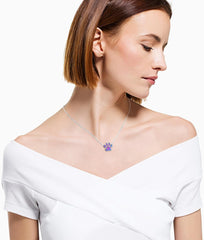 Pet Urns For Dogs/Cats - Pet Ashes Necklace - Paw Print Urn Necklace with Mini Keepsake Urn Memorial Ash Jewelry