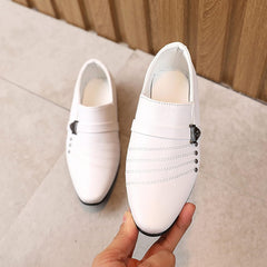 Boys Patent Formal Dress Shoes PU Leather Wedding Prom Footwear Tuxedo Shoes Slip-On Loafers Uniform Oxfords Shoes