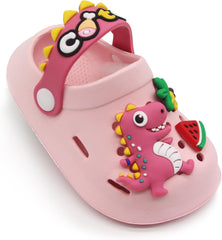 Toddler Shoes Little Kid Clogs Slide Sandals for 0-8yrs Kids Unisex Girls Shoes and Boys Shoes Garden Shoes Cartoon Slides Slip-Resistance Sandals Beach Slippers