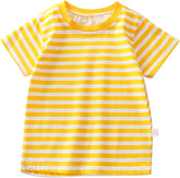 Boys Girls Casual Summer Short Sleeve Tops Stripe Tees Shirts Juniors Trendy Loose Fit Tshirt Blouses for Teen