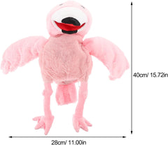 LUOZZY Plush Flamingo Hand Puppet Storytelling Hand Puppet Cartoon Animal Hand Puppet Kids Creative Gifts Parent-child Interaction Toy