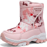 Winter Boots for Boy Girl Faux Fur Booties Mid Calf Kids Snow Shoes Warm Rain Boots for Infant Toddler Walking Shoe