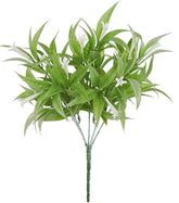 BILIKEYU Artificial Plants Outdoor Tropical Flowers Morning Glory Shrubs Greenery Fall Leaves Plastic Plants Farmhouse Decor for Hanging Planter Front Porch Decor Home Decor (Green, One Size)