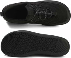 HYDLONGR Men's Women's Lightweight Waterproof Upper Plush Lining Winter Warm Snow Boots Slip On Outdoor Winter Slip Anti-Slip Ankle Boots