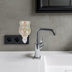 Hemoton 2 Pcs Melting Wax Night Light Fragrance Lamp Electric Aroma Essential Oil Burners Plug-in Essential Oil Light Elegant Fragrance Lamp Practical Fragrance Wax Lamp Grace Candle Glass