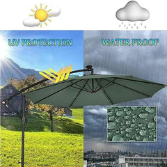 6.5/8/9/10FT Market Parasol Replacement Top Cover, Cantilever Parasol Canopy, Table Umbrella Replacement Fabric For Outdoor Patio Garden