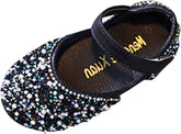 Girls Mary Jane Dress Shoes Rhinestones Flower Girl Wedding Party Shoes Ballet Flats Little Girl Dress up Shoes