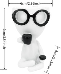 Human Shaped Plant Pots,Resin Head Face Planter Flower Pot Face Planter Flower Pot for Indoor Outdoor Plants Resin Succulent Planter with Drainage Hole Cute Man Plant Pots (D)