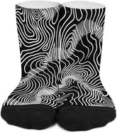 11.8 Inch Ankle Socks With Thin White Lines Socks for Women Men Low Cut Thin Sock Soft Moisture-Wicking Sock for Running Sports