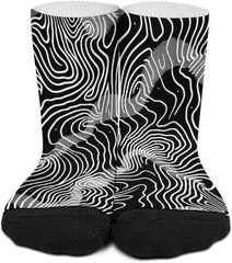 11.8 Inch Ankle Socks With Thin White Lines Socks for Women Men Low Cut Thin Sock Soft Moisture-Wicking Sock for Running Sports