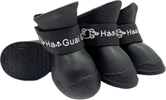 CHICTRY Dogs Anti-Slip Waterproof Rubber Rain Shoes Pet Boots Paws Protector for Rain Day Walking Hiking Black XX-Large