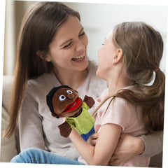 2pcs Family Member Hand Puppets for Interactive Storytelling Comfortable Plush for Enhance Motor Skills and Language Development for Parents
