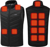 Heated Vest for Men Women Heating Zones Sleeveless Washable Jackets Usb Winter Unisex Body Warm Thermal Coats