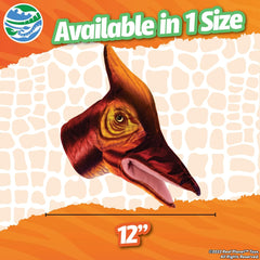 12" Pterodactyl Hand Puppet - Dinosaur Stuffed Animal Puppets Toys for Kids, Soft Plush Dino Puppet, Dinosaur Birthday Party Role Play, (Red 12")