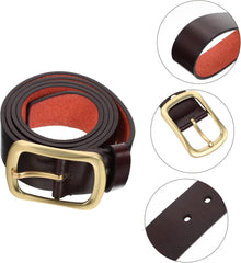 1piece Men's Casual Brown Belt Vintage Style Belt Retro for Jeans and Dress Wear for Business and Daily Use