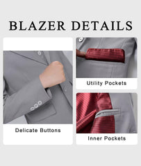 Boys' Formal Solid Color Blazer Jacket School Uniform Coat