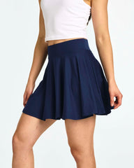 Real Essentials 4 Pack: Women's Basic Casual Stretchy Mini Skirt - Skater A-Line Flowy Flared (Available in Plus Size)