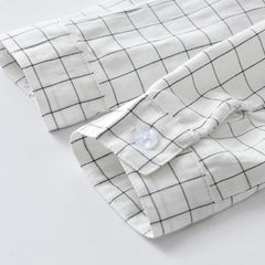 Boys Toddler Button Down Shirt Long Sleeve Plaid Flannel Collared Shirts for Kids Baby, Casual Tops Spring Fall Outfit