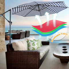 Generic Umbrella Replacement Parasol Canopy, 230CM 270CM 300CM, UV30+, Waterproof, 8 Ribs Patio Sun Umbrella Replacement Cloth Garden Canopy Cover Replacement Cover