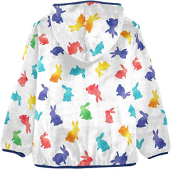 CHIFIGNO Bunnies Cute Boy Polar Fleece Lined Winter Coat, Toddler Boy Sweatshirt with Hooded 3T
