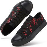 hash bubbie White Sneakers for Women Low Top Canvas Shoes Womens Canvas Sneakers Women's Fashion Sneakers Slip on Casual Tennis Shoes