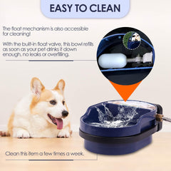 Automatic Dog Water Bowl Dispenser Wall Mounted and Freestanding, 2L Automatic Dog Water Feeder with Hose for Outdoor and Indoor Use, Pet Waterer for Dogs and Cats Bird Chicken