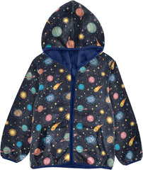 Colorful Planets Toddler Boys Winter Coat Comfy Winter Coats for Kids 3T