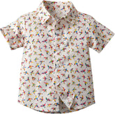 Hawaiian Shirt Boys Kids Short Sleeve Button Down Shirts Lapel Neck Tropical Summer Casual Top Toddler Baby Clothes